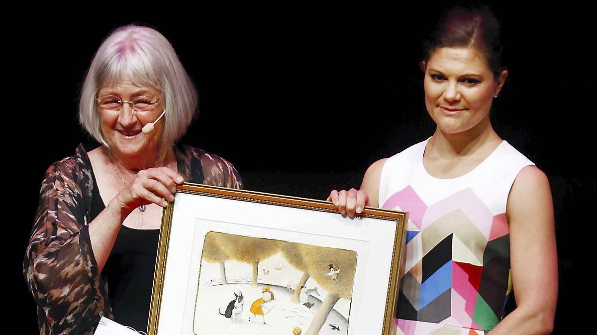 Kronprinsesse Victoria og forfatteren Barbro Lindgren.