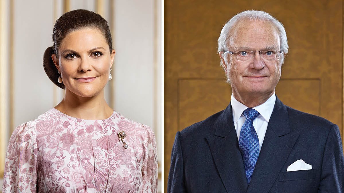 Kronprinsesse Victoria. Kong Carl Gustaf.