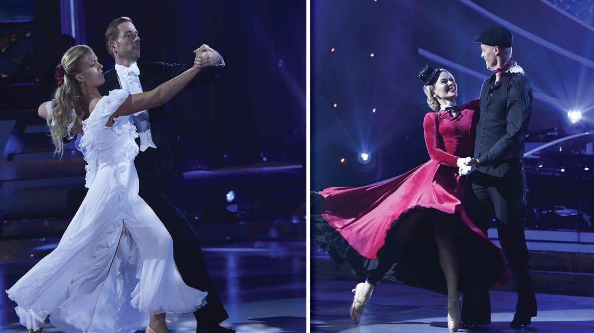 Fotomontage. Adam Duvå Hall & Mie Martha Moltke og Emmelie de Forrest & Frederik Nonnemann.