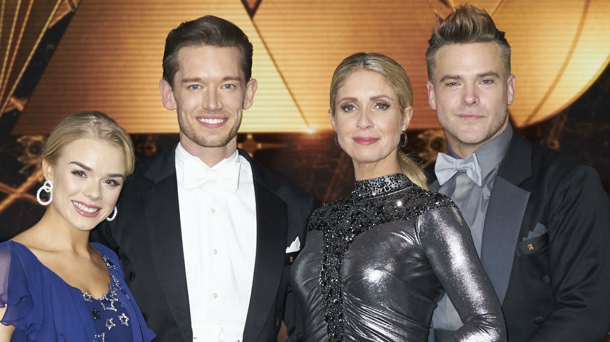 "Vild med dans"-stjernerne Asta Björk, Morten Kjeldgaard, Karina Frimodt og Silas Holst.