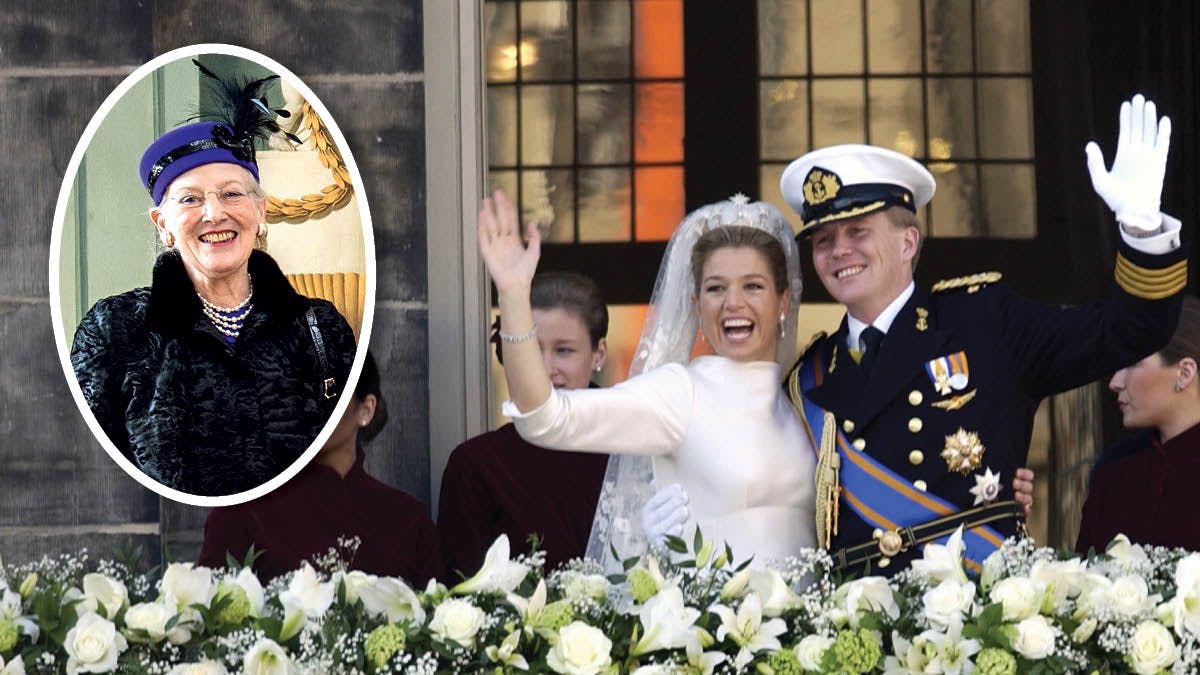Kong Willem-Alexander og dronning Maxima. Indsat: Dronning Margrethe.