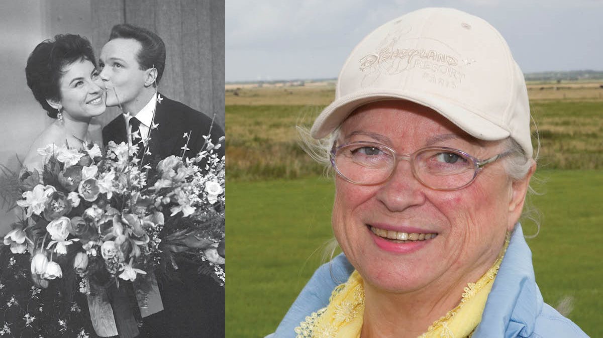 Birthe Wilke blev lykønsket af Preben Uglebjerg efter sejren i 1959.