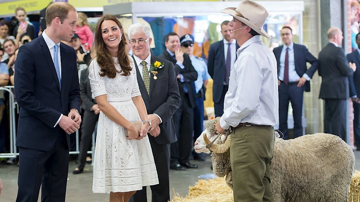 Prins William og hertuginde Catherine til Sydney's Royal Easter Show.