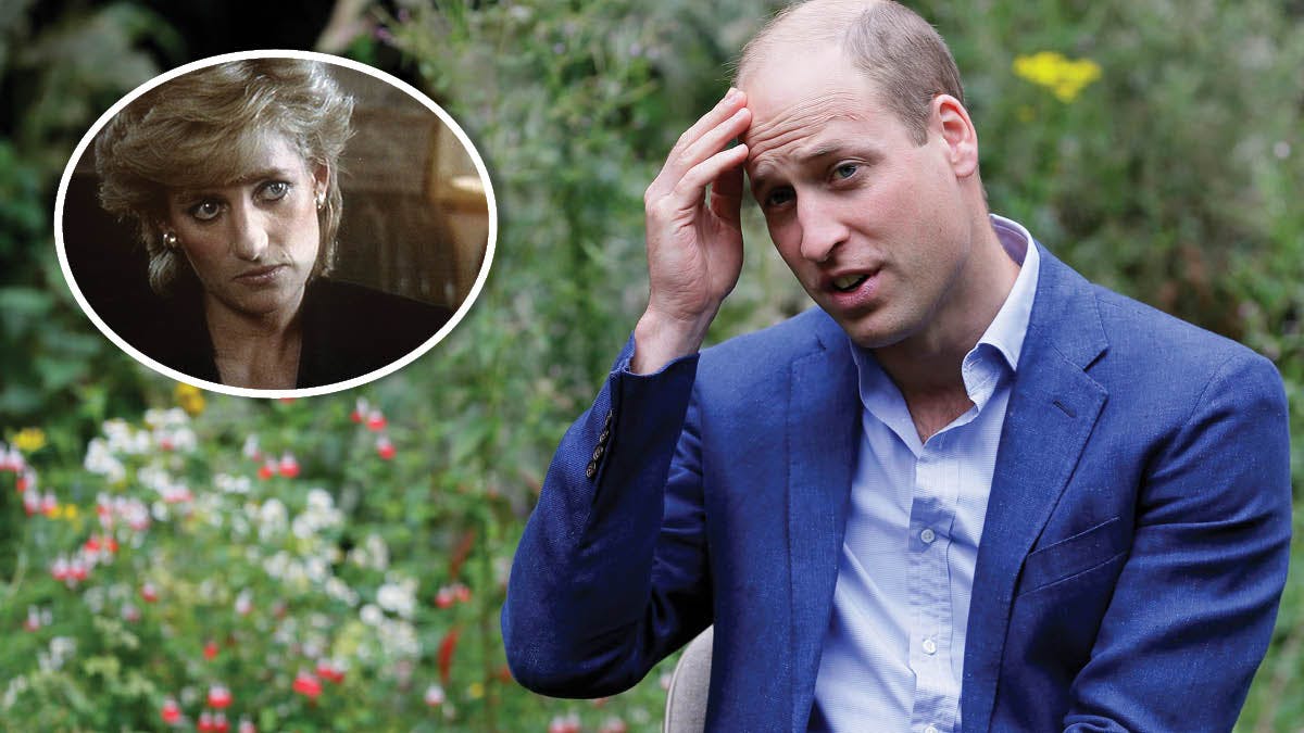 Prins William. Indsat: Prinsesse Diana under Panorama-interviewet.