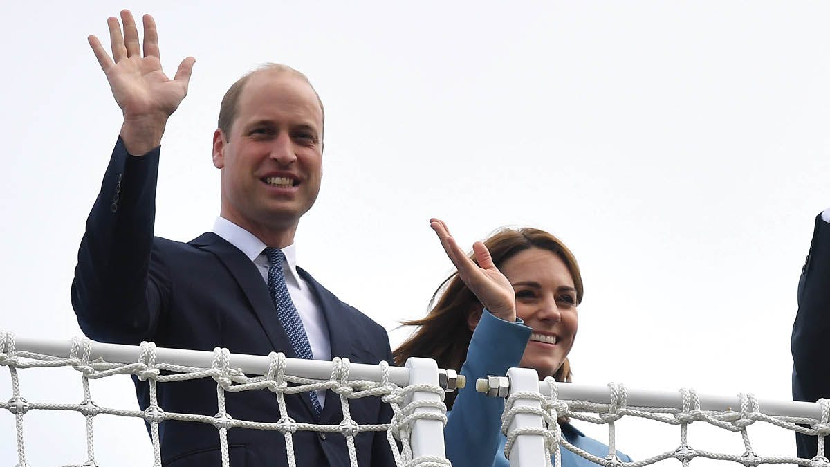 Prins William og hertuginde Catherine.