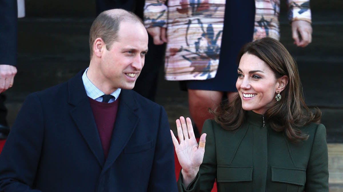 Prins William og hertuginde Catherine.