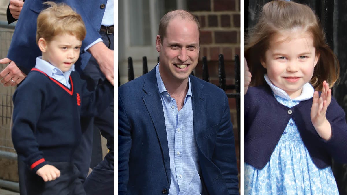 Prins George, prins William og prinsesse Charlotte