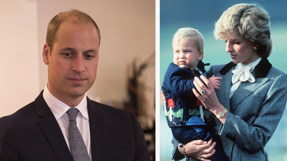 Prins William og prinsesse Diana.