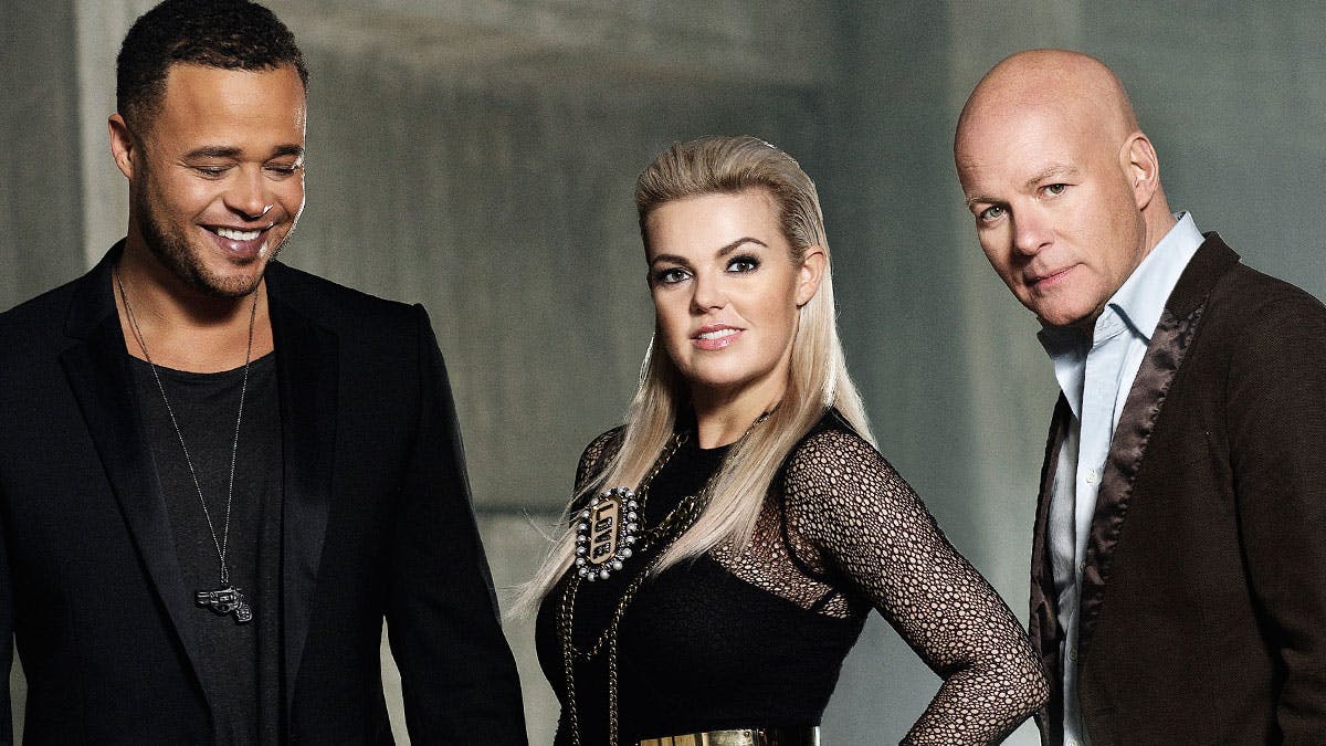 Dommertrioen i "X Factor 20114" Remee, Lina Rafn og Thomas Blachman