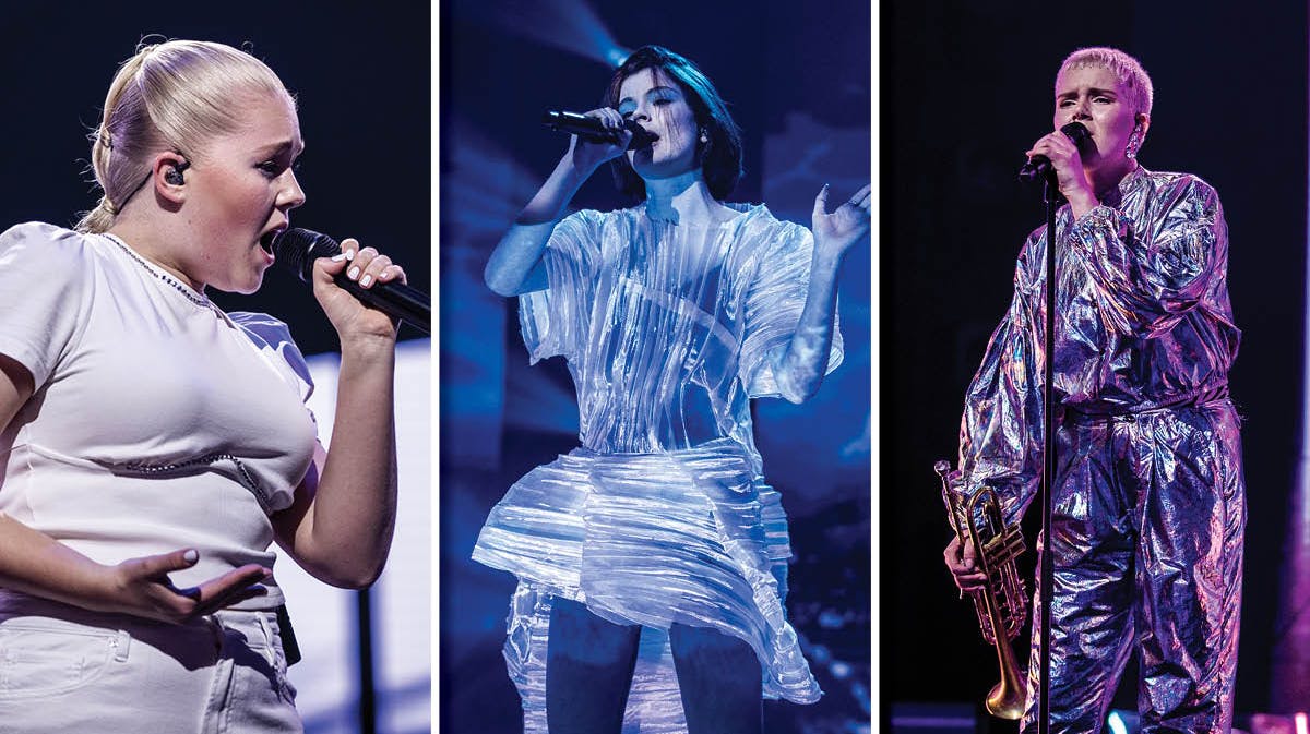 Nogle af deltagerne fra "X Factor" femte liveshow. 