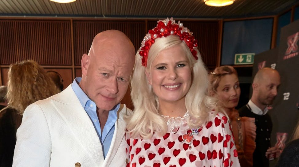 Thomas Blachman og Sofie Linde efter showet. 