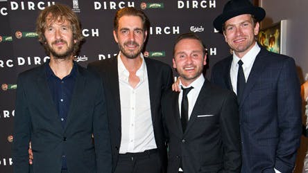 Holdet bag "Dirch", Lars Brygmann som Stig Lommer, instruktør Martin Zandvliet, Lars Ranthe som Kjeld Petersen og Nikolaj Lie Kaas som Dirch Passer