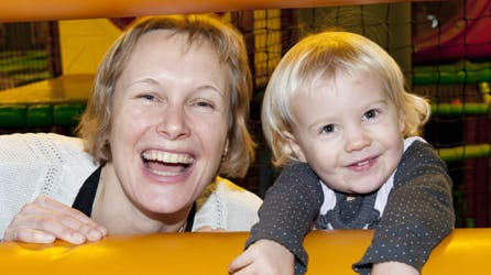 Mette Jacobsen med datteren Amanda.