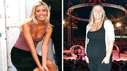 Til venstre som de fleste nok husker Tina Kjær i 90'erne. ? Jeg har det bedst med at være anonym. Men jeg bliver da genkendt af folk på min egen alder, tilstår Tina, som ? bortset fra at hun er meget højgravid ? ligner sig selv fuldstændig.