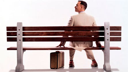 Tom Hanks fra filmen Forest Gump