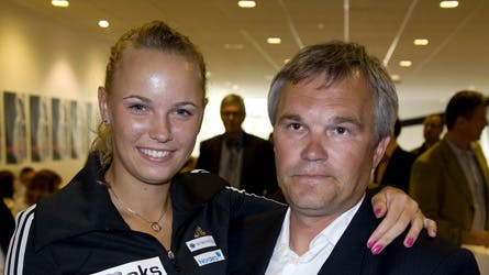Caroline Wozniacki og far Piotr Wozniac