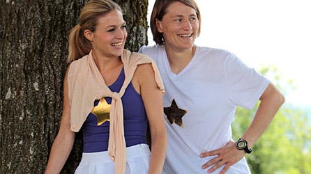 Christiane Schaumburg-Müller og Anja Andersen hyggede sig i Frankrig.