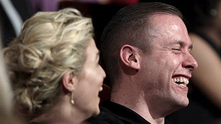 Christiane Schaumburg-Müller og Liam O'Connor nød hinandens selskab under P3 prisfesten.