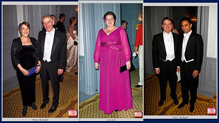 De kvindelige ministre havde stort set allesammen fået nye kjoler til festen, ligesom deres mandlige kolleger havde måttet anskaffe sig et kjolesæt.