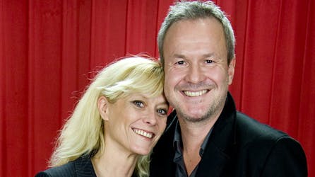 Dan Rachlin og Charlotte fotograferet til Vild med dans, mens det gode humør endnu var helt intakt.