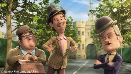 Animationsfilmen "Olsen Banden på de bonede gulve" får premiere fredag den 15. oktober 2010. Jonas Schmidt, Søren Sætter Lassen, Mick Øgendahl og Simon Jul er blandt dem, der lægger stemmer til filmen.