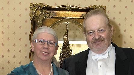 Käte Blume med sin afdøde mand, Flemming"Bamse" Jørgensen.