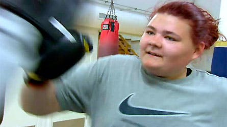 Sidsel i "Ekstremt fed" slår igennem i aftenens afsnit af programmet på TV3.