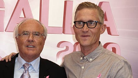 Brian Holm har efter sin sygdom været meget aktiv ved støttearrangementer mod kræft - her til Brystgalla 2010 med Flemming Østergaard for nogle uger siden.