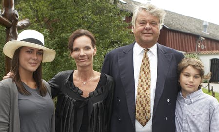 Michala, Janni, Christian og Christopher er samlet igen i huset på Sandbjergvej i Hørsholm.