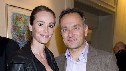 Jens Veggerby er her sammen med konen Natascha Fink.