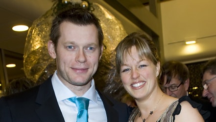 Joachim B. Olsen var sammen med sin kæreste Karen til Sports Galla 2008-showet i Messecenter Herning.