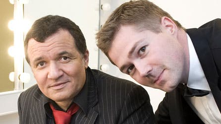 Både Michael Carøe og Johannes Langkilde var veloplagte til gallakoncert.