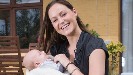 Katrine Bonde med Milas