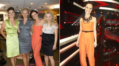 T.v. Lise Rønne var i bedste Sex and The City-stil flankeret af tre DR-veninder: Sisse Fisker, Louise Wolff og Lise Mühlhausen. Her var hun iført den samme orange buksedragt, som hun havde på som X Factor-værtinde