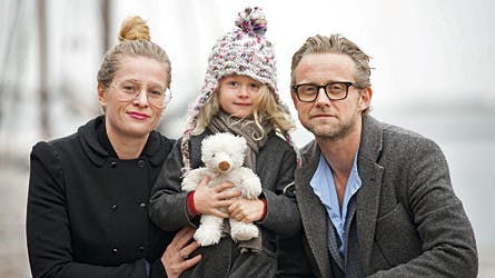 Mads Vangsø og hans kone Sanni og datter Rigmor
