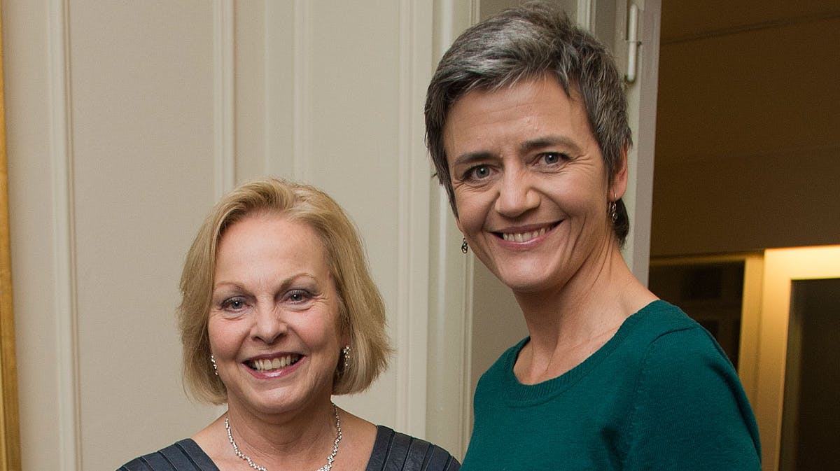 Laurie Fulton og Margrethe Vestager
