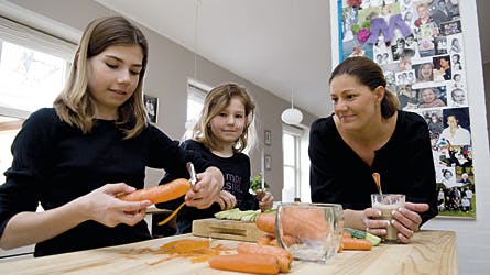 Laura og Maja og mor Mette Blomsterberg