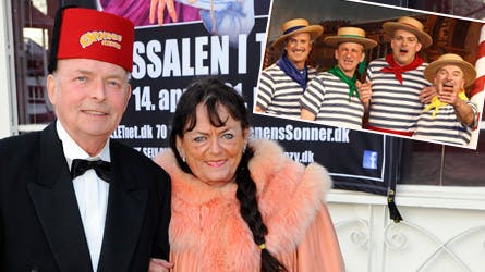 Peter og June Belli var blandt premieregæsterne til Ørkenens Sønners nye show i Tivoli.