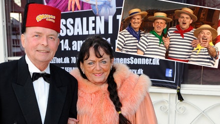 Peter og June Belli var blandt premieregæsterne til Ørkenens Sønners nye show i Tivoli.