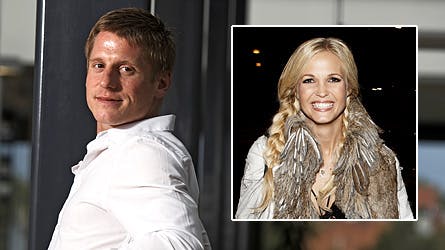 Robert Hansen og Tina Lund kysser