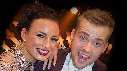 Glæden og euforien over at være gået videre til finalen var ikke til at tage fejl af, da BILLED-BLADETs fotograf mødte Claudia Rex og Joakim Ingversen fredag aften.