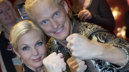 Tina Lund og Tobias Karlsson startede træningen allerede klokken otte for at indhente den forsømte træning fra i mandags.