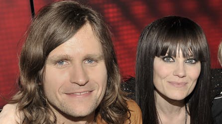X Factor-finalist Thomas Ring Petersen og X Factor-dommer Pernille Rosendahl.