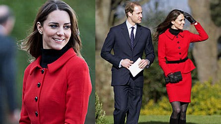 Kate Middleton så fantastisk ud i denne røde dragt, da hun for nyligt besøgte St. Andrews.