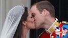 Hertuginde Catherine og prins William kysser