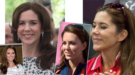 Kronprinsesse Mary og hertuginde Catherine.