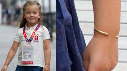 Prinsesse Isabella går altid med sit guldarmbånd. Her er hun til OL i London