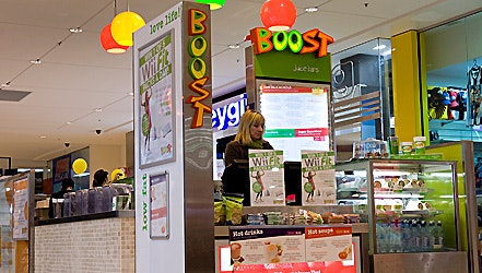 Janes Juice Bar som den ser ud i indkøbscenteret Eastland i Hobart.
