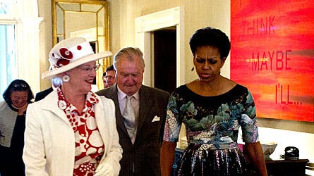 Dronning Margrethe, prins Henrik og Michelle Obama