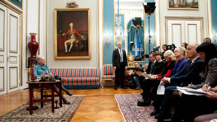 Til pressemøde tirsdag var der stort fremmøde af journalister fra hele verden